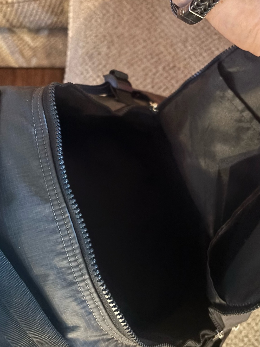Lululemon Black Backpack Lightweight Daypack Gym Travel Bag - Picture 7 of 8